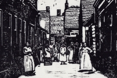 Kruipgat Delft linosnede 2019